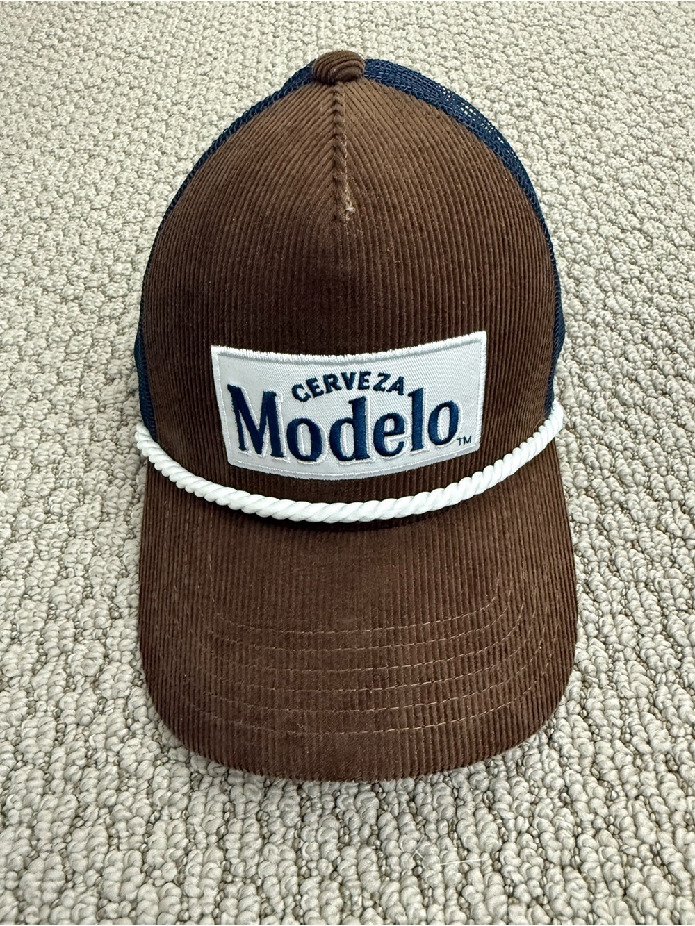 Modelo Brown & Navy Corduroy Trucker Hat